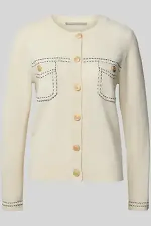 The Mercer Kasjmier cardigan met opgestikte borstzakken