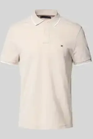 Tommy Hilfiger Regular fit poloshirt van een mix van katoen en linnen