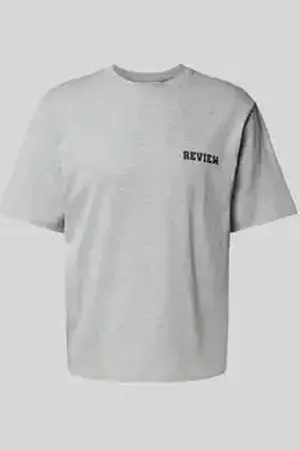 Review Regular fit T-shirt van een mix van katoen en viscose