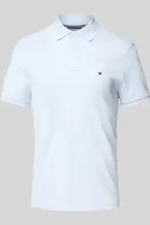 Tommy Hilfiger Regular fit poloshirt van een mix van katoen en linnen