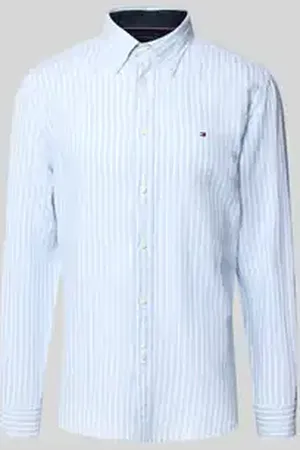 Tommy Hilfiger Regular fit vrijetijdsoverhemd van een mix van katoen en linnen