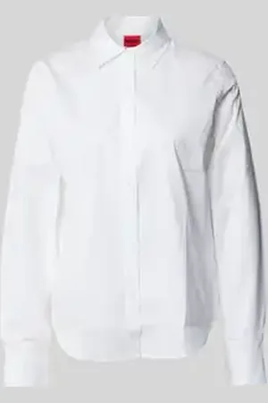 HUGO BOSS Regular fit blouse met labelstitching