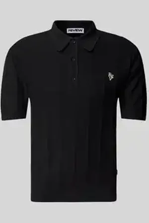 Review Regular fit poloshirt met labelstitching