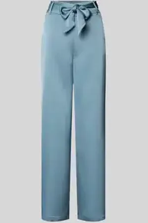 Zero Broek met wijde pijpen en strikceintuur