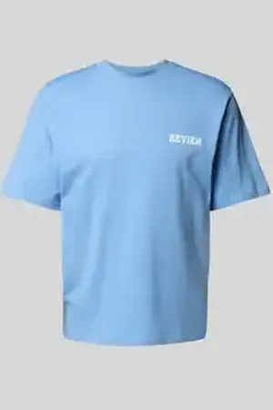 Review Regular fit T-shirt van een mix van katoen en viscose