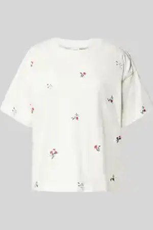 VILA T-shirt met geribde ronde hals, model 