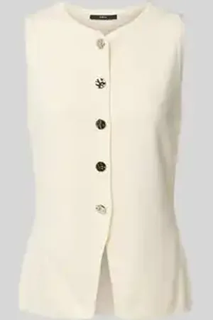 Zero Gilet van viscosemix met knoopsluiting