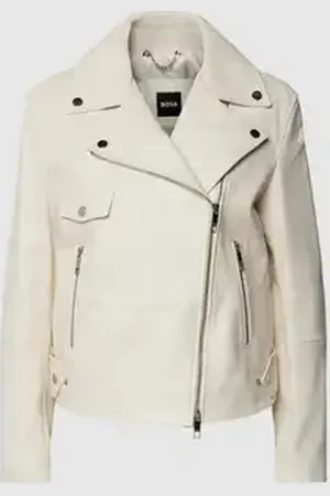 HUGO BOSS Leren jack met reverskraag, model 