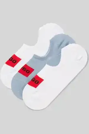 HUGO BOSS Kousenvoetjes met labeldetail in een set van 3 paar