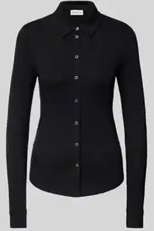 Marc O’ Polo Overhemdblouse van viscosemix met platte kraag
