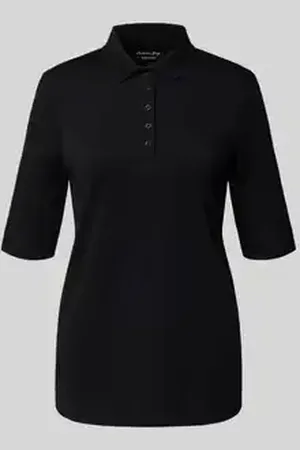 Christian Berg Poloshirt met korte knoopsluiting