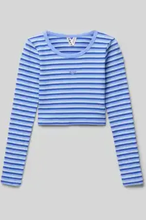 Roxy Kort shirt met lange mouwen in riblook