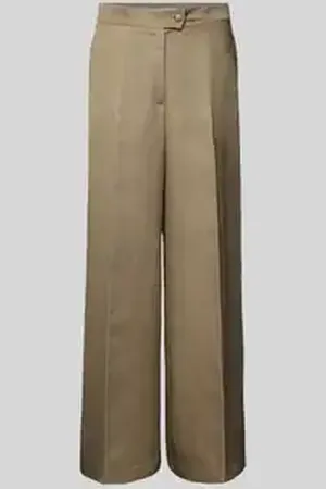 Ivy & Oak Wide leg stoffen broek met persplooien, model 