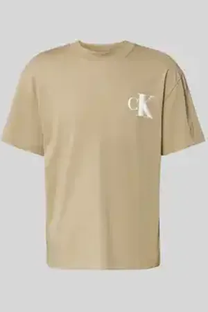 Calvin Klein T-shirt met labelprint en ronde hals
