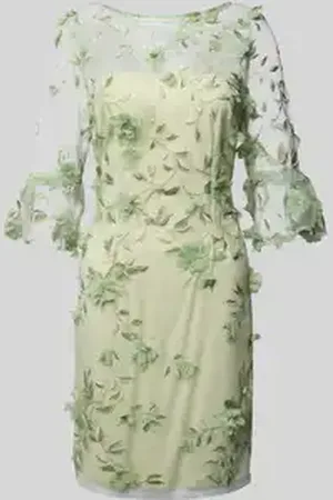 Adrianna Papell Semi-transparante cocktailjurk met stitchings