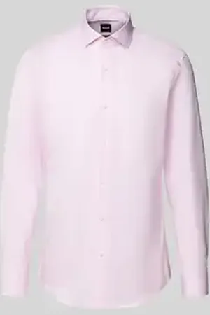HUGO BOSS Slim fit zakelijk overhemd met kentkraag