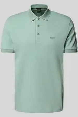 HUGO BOSS Regular fit poloshirt met labelstitching, model 