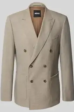 HUGO BOSS Colbert van zuivere scheerwol met paspelzak op de borst, model 