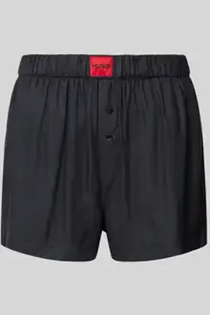 HUGO BOSS Korte pyjama van viscose met labeldetail, model 