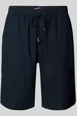 Tommy Hilfiger Korte relaxed fit broek van linnenmix