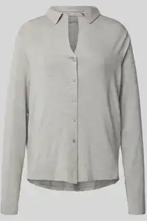 Calvin Klein Pyjamabovendeel met platte kraag en knoopsluiting