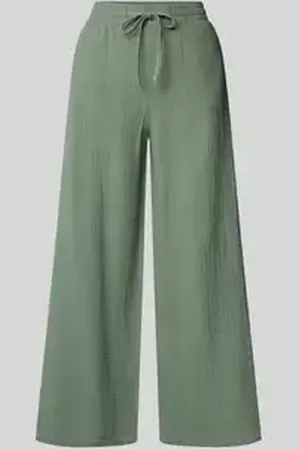 Christian Berg Wide leg stoffen broek in verkorte pasvorm
