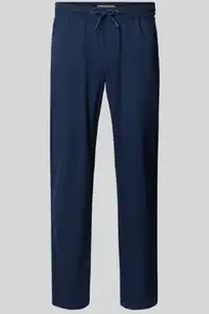 Blend Regular fit linnen broek met tunnelkoord, model 
