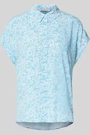 TOM TAILOR Loose fit blouse met korte mouwen van pure viscose
