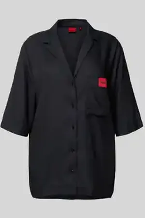 HUGO BOSS Pyjamabovendeel van viscose met borstzak, model 