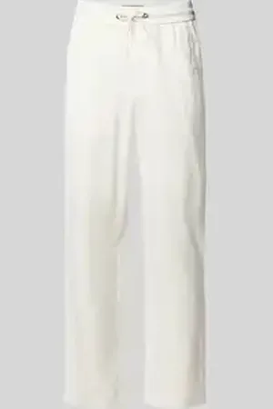 Blend Regular fit linnen broek met tunnelkoord, model 