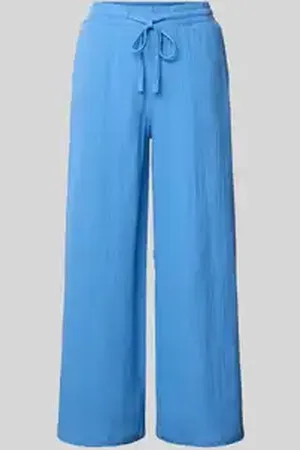 Christian Berg Wide leg stoffen broek in verkorte pasvorm