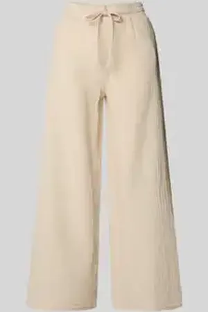 Christian Berg Wide leg stoffen broek in verkorte pasvorm