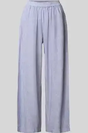HUGO BOSS Stoffen broek van een mix van linnen en viscose met elastische band