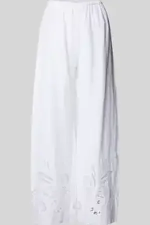 Tommy Hilfiger Loose fit wijde broek met broderie anglaise
