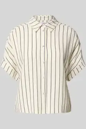 SELECTED Korte blouse van een mix van viscose en linnen, model 