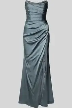hey kyla Off shoulder-jurk met siersteentjes en plooien