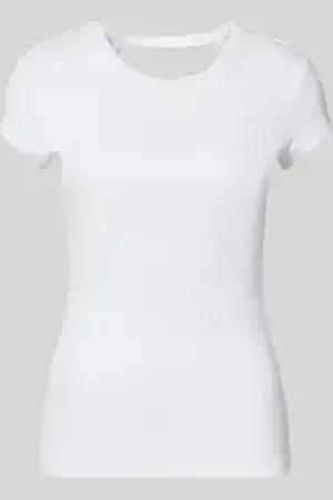 HUGO BOSS T-shirt in riblook met labelstitching