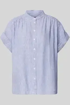 HUGO BOSS Relaxed fit blouse met opstaande kraag, model 