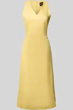 HUGO BOSS Midi-jurk met V-hals, model 