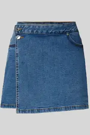 TOM TAILOR Regular fit jeansskort in wikkellook