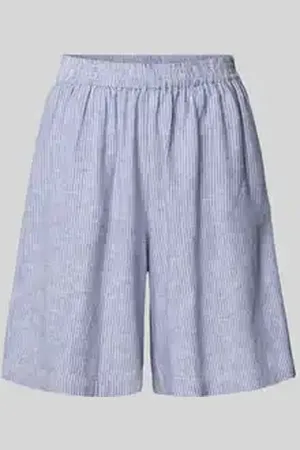 HUGO BOSS Korte broek van een mix van linnen en viscose met elastische band