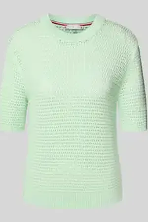 Tommy Hilfiger Regular fit gehaakte pullover van katoenmix