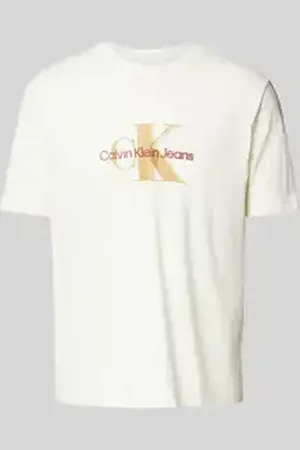 Calvin Klein T-shirt met labelprint en ronde hals