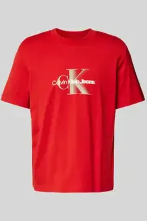 Calvin Klein T-shirt met labelprint en ronde hals