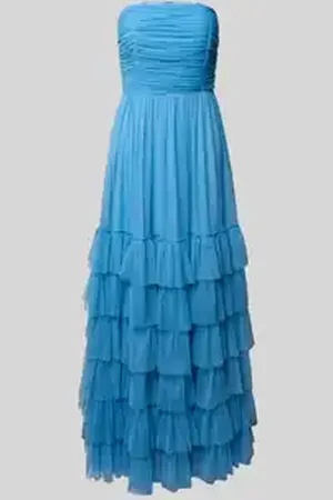 Jake*s Maxi-jurk van tule in laagjeslook