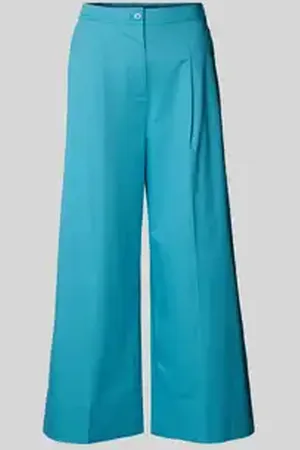Luisa Cerano Wide leg broek met bandplooien