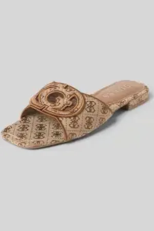 Guess Slippers met labeldetail, model 
