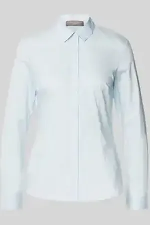 Christian Berg Slim fit blouse met blinde knoopsluiting