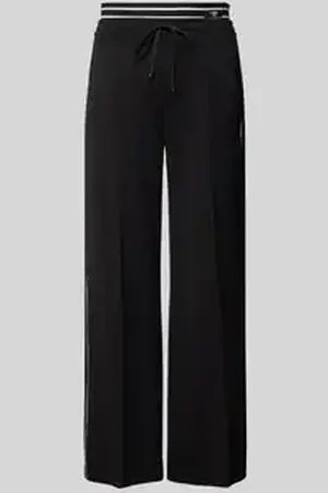 Cambio Loose fit stoffen broek met persplooien, model 
