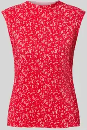 Pieces® Slim fit top met crêpe afwerking, model 
